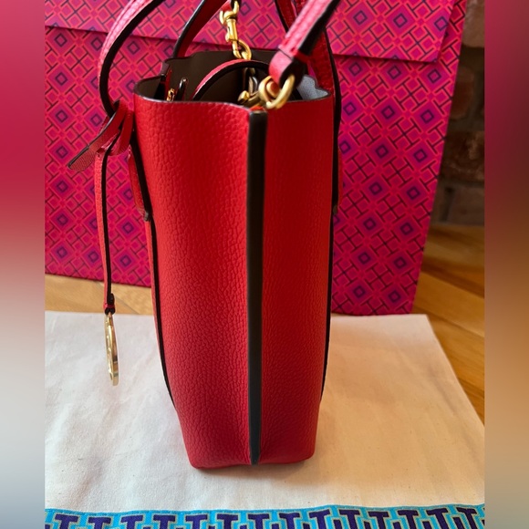 **SOLD** Tory Burch Red Perry Mini Tote Crossbody - Picture 7 of 14